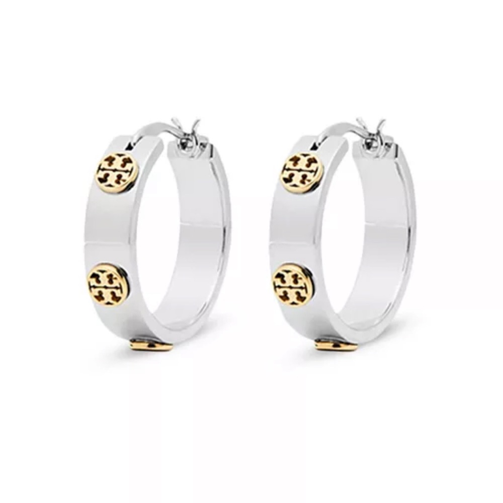Tory Burch Miller Huggie Hoop Earrings